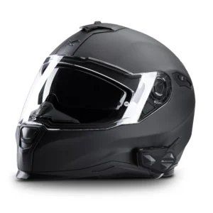 Midland BT Rush montado en casco, ideal para viajes en equipo.